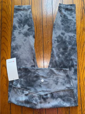 Lululemon Align High Rise 25” Diamond Dye Pitch Grey Graphite Grey Size 8 NWT thumbnail 1