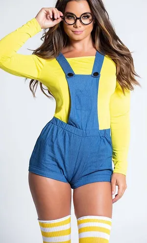Music Legs Despicable Me Costume Size Medium Large thumbnail 1