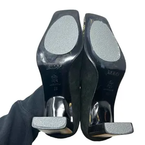 RODO Black Square Snakeskin Toe Western Style Heels‎ Size 35 / US 5 thumbnail 9