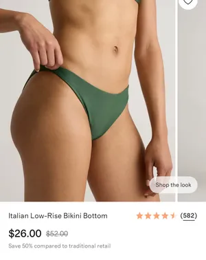 New Quince Italian Tank & Low-Rise Bikini Bottom Size Medium MSRP $51 thumbnail 6