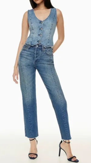 Denim Forum Arlo High-Rise Aritzia Straight Jeans thumbnail 1