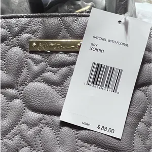 Nwt Betsey Johnson Grey Satchel Purse thumbnail 7