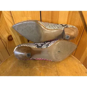 Franco Sarto Women's Pink Cobra Faux Snake Skin Pattern Pump Heels Size 6M thumbnail 7