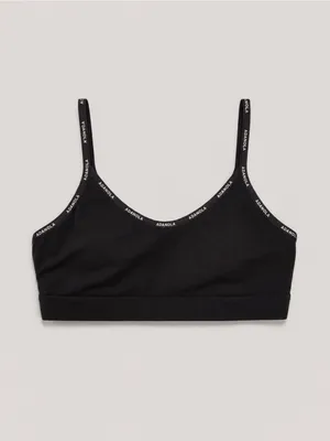 Adanola Black Logo-Strap Sports Bra Small thumbnail 2