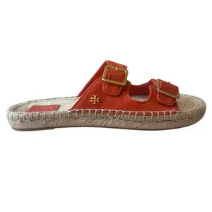 Tory Burch Orange‎ Suede Two Band Espadrille Sandals 8.5 thumbnail 8