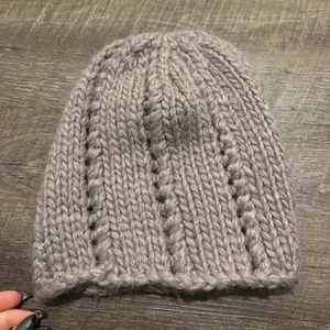 The North Face Mauve Chunky Knit Beanie Hat thumbnail 4