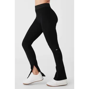 Alo Seamless Luxe Terry High Waist Cuddle Legging -New Women Black | Size: XXS thumbnail 3