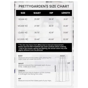 PRETTYGARDEN NEW Midi Skirt High Waisted Solid Satin Dress XL thumbnail 3