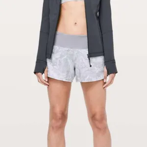 Lululemon Run Times 4” Shorts II in Washed Marble Alpine White Silverscreen thumbnail 2