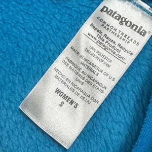 Patagonia Womens re-tool snap-t Fleece Pullover Jacket Small‎ Blue Mock Neck thumbnail 5