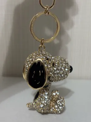 Snoopy rhinestone keychain Gold thumbnail 2
