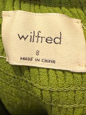 Aritzia Wilfred Novella Dress in Succulent Green Size 8 Puff Long Sleeve thumbnail 5