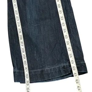 Banana Republic Urban Flared Leg Jeans Dark Wash Indigo Blue 583124 Y2K Boho thumbnail 3