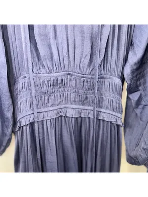 Pinch Navy Blue Smocked Waist Maxi Dress L thumbnail 4
