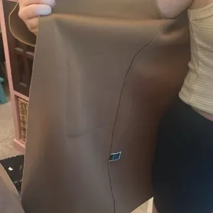 SheIn Tan Brown Collard Pocket Overcoat thumbnail 5