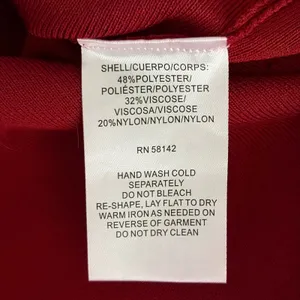 London Times Deep Red Rhinestone Floral Knit A-Line Dress Long Sleeve Large NEW thumbnail 7
