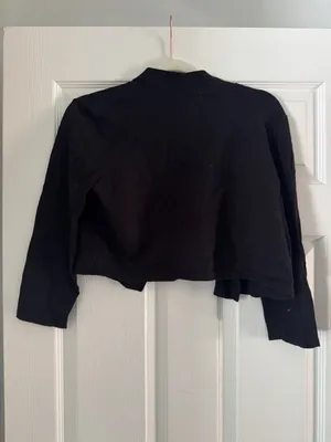 Charter Club Black Cropped Cardigan thumbnail 2