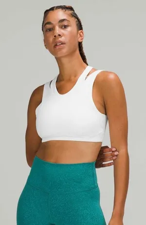 Lululemon‎ All Powered Up Bra White Womens Size 8 High Support Luxtreme Athletic thumbnail 1