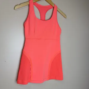 Lululemon Tank Top Women Orange Coral Racerback Athletic Workout Yoga Size 6 thumbnail 3
