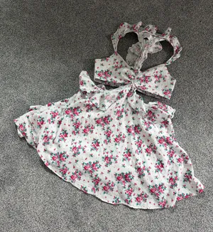 Hello Molly floral dress with cut outs thumbnail 1
