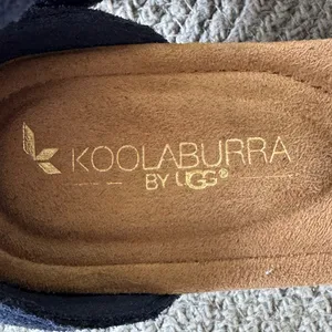 Koolaburra by Ugg Navy Blue Perforated Suede Wedge Sandals Sz 9.5 thumbnail 5