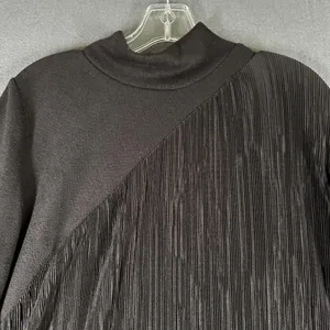 Zara Sweater Dress Womens Large Textured Long Sleeve Mock Neck Tunic‎ Minimalist thumbnail 4