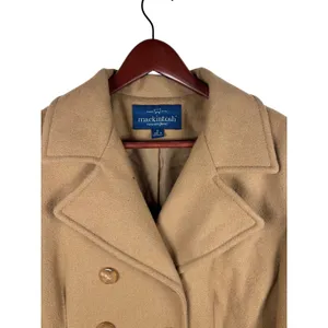 Vintage 2000s Mackintosh New England Camel Wool Blend Peacoat Women's 12 thumbnail 6