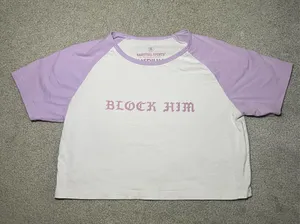 Barstool Sports Call Her Daddy Block Him Crop Top Size Medium thumbnail 1