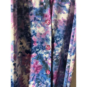 Cynthia Rowley Size S Abstract Purple Blue Faux-Wrap Sleeveless Maxi Dress thumbnail 3