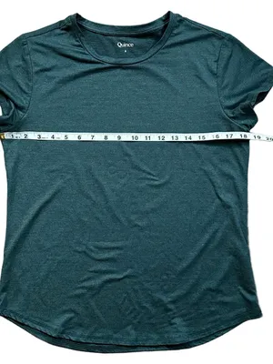 Quince Flowknit Breeze Tee Short Sleeve Relaxed Fit T-Shirt Green Size Small thumbnail 9