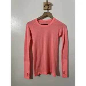 Lululemon Swiftly Tech Long Sleeve Crew Heathered Grapefruit Sz 4 Womens Running thumbnail 3