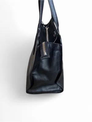 Kate Spade Rowe Medium Top Zip Satchel in Pebble Leather Black thumbnail 5