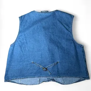 Y Not Denim Vest Blue‎ XL Vintage Rhinestone Studded 90s Boho Festival Casual thumbnail 4