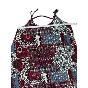 Free People Deep Red, Blue, White pattern mini dress sz‎ S thumbnail 7