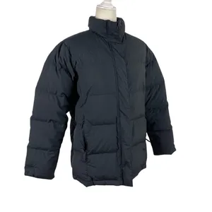 LL Bean Black and Pink Puffer Feather Down Puffer Full Zip Ski Winter Jacket M thumbnail 6