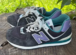 Men's - New Balance 574 'Black Purple Teal' U574LV2 size 8.5 thumbnail 1