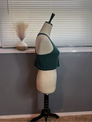 aerie OFFLINE Minimal Support Bralette in Forest Green thumbnail 4