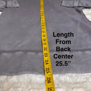 TOMS Women's Large ZIP-UP HOODIE Gray 100% Cotton Longer‎ Length thumbnail 9
