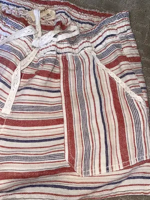 Striped Linen Shorts Multi Size M thumbnail 2