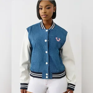 NWT True Religion Denim Buddha Varsity Jacket sz XL thumbnail 7