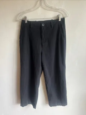 Monrow Black Wide Leg High Waist Crop Length Pants Size Small thumbnail 2