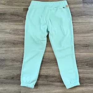 Carhartt Mint Green Women's Track Joggers Size Large Cozy Sweats Relaxed Fit thumbnail 2