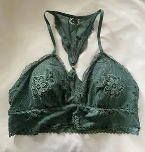 Aerie Turquoise Lace Bralette thumbnail 1