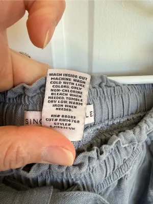 Sincerely Jules Linen Blend‎ Pants Gray Roll Tab Ankle Size M Size M thumbnail 5