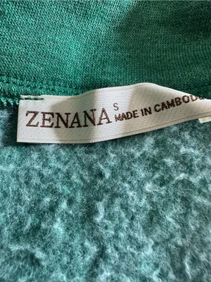 Zenana Vintage-Inspired Acid Wash Fleece Half Zip Sweatshirt Hunter Green Sz Med thumbnail 5