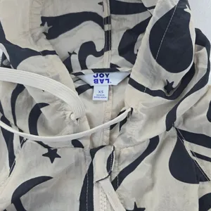 JoyLab‎ -928 Women's Windbreaker Jacket Packable Hooded Swirl Star Print XS thumbnail 7