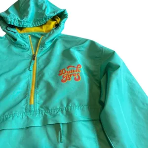Dutch Bros Coffee Teal Pullover Windbreaker Jacket w/ Logo Size X-Large Women's thumbnail 3