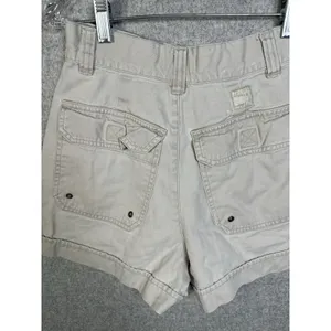Vintage Abercrombie & Fitch Size 4‎ Cotton Womens Shorts High Waist Beige Mini thumbnail 10