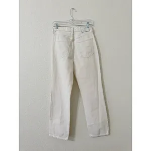Aritzia Denim Forum The Joni High Rise Loose Jeans 24 White Ecru Straight Leg thumbnail 4