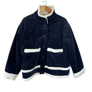 NWT Free Assembly Navy Corduroy Sherpa-Lined Jacket XXL (20) thumbnail 4
